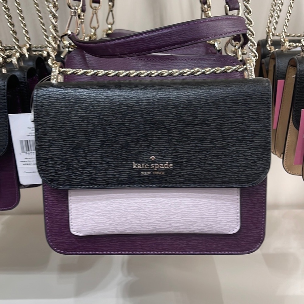 Kate Spade Remi Flap Chain Crossbody 
Colorblock 
Ripe Plum - Picture 14 of 16